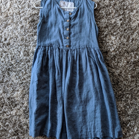 NotPerfectLinen Dresses & Skirts - NotPerfectLinen Mama Dress Swedish Blue Small